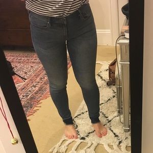 Banana Republic Skinnies with a raw hem